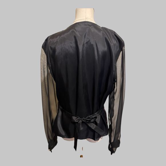 Vintage Bedford Fair Whimsigoth Festival Velvet Burnout Long Sleeve Top Size 14 - Picture 2 of 9